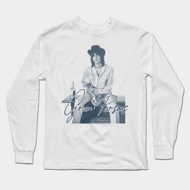 Gram Parsons // Outlaw Country Vices Tribute Long Sleeve T-Shirt by darklordpug